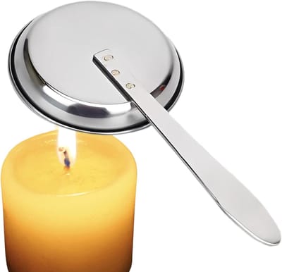 Kaarsblusser - Vlamdover - Veilig Doen - Lange Steel - 17 cm - Zilverkleurig