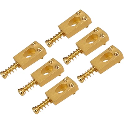 6 stuks vintage koperen gitaarbrug snarenzadels elektrische gitaren accessoires goud