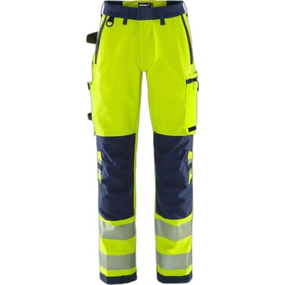 Hoog zichtbaarheid werkbroek klasse 2 dames Fristads Green 2645 GSTP