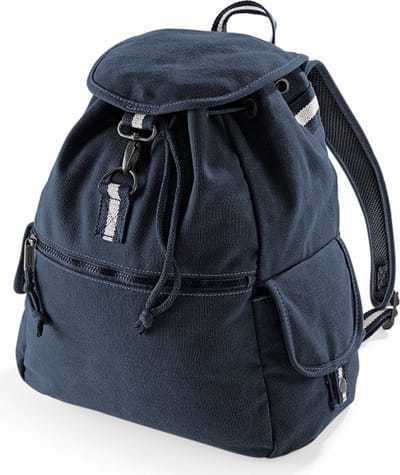 Vintage Navy - Canvas Rugzak- 18 Liter - Blauw