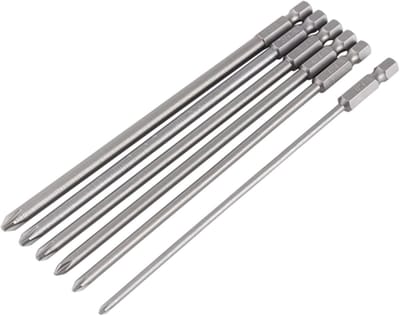 Kruiskopschroevendraaier Lange Schroevendraaier, Lange Schroevendraaierbits Bit PH1 Bits 150 Mm Lange Magnetische Kruiskopbitset PH1 PH2 Driverbits met 1/4 Inch