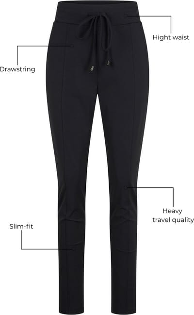 Mi Piace Travel Broek Dames - Zwart - Maat XS/34 - 202134