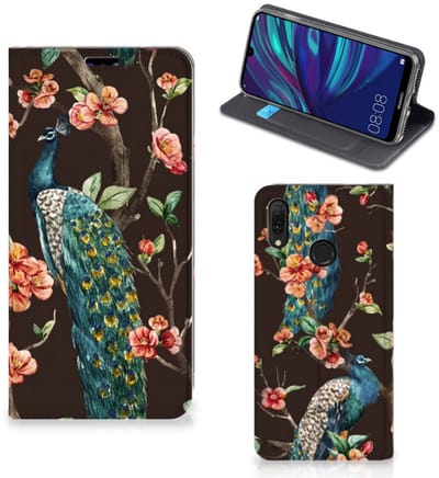 Huawei Y7 hoesje Y7 Pro (2019) Hoesje maken Pauw met Bloemen