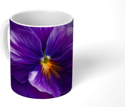 Mok - Koffiemok - Paars - Viool - Diepte - Mokken - 350 ML - Beker - Koffiemokken - Theemok