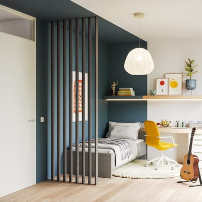 Roomdivider Lat Grijs Eiken 274,5 cm – Inclusief Montageset – Houten Lat 18x80 mm – Voor Lattenwand / Scheidingswand – Per stuk