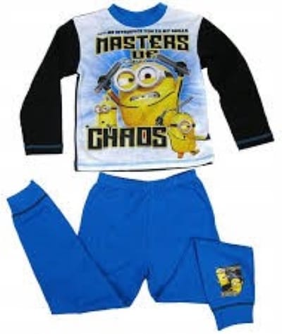Minions pyjama - Maat 104/110 - Blauw - Minion Masters of Chaos - Kinderpyjama