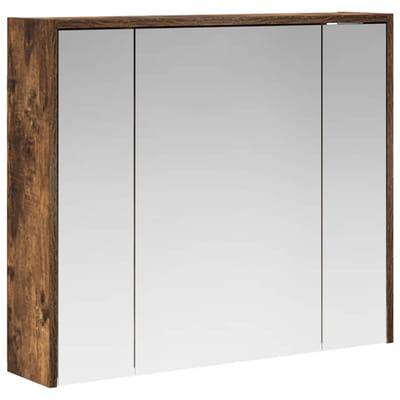 vidaXL - Badkamerspiegelkast - Rook - Eiken - 73,5 - x - 16 - x - 62,5 - cm - Bewerkt - hout