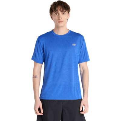 New Balance Athletics T-shirt T-shirts Heren - Grijs - Maat M - Poly Jersey