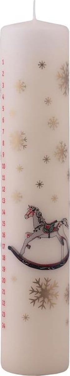 Adventskaars - 25 cm - Adventskaars kalender - ong. 56 branduren - Kerst - kerstverlichting