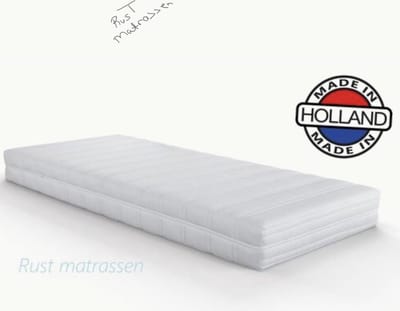 Wiegmatras Polyether - 40x100 x10cm Polyether matras met anti-allergische wasbare Badstof hoes met rits