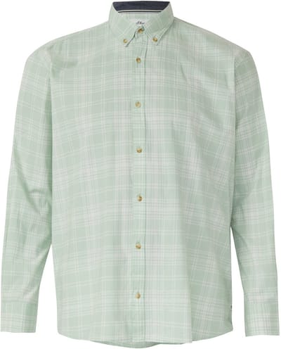s.Oliver - male - Regular fit: geruit katoenen overhemd met button-down kraag