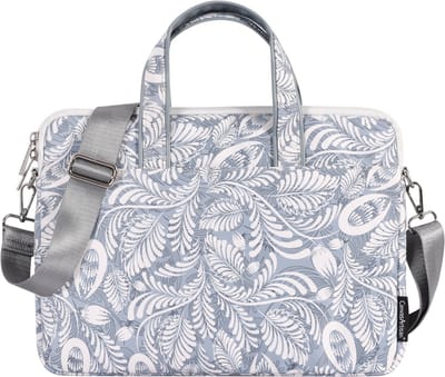 Luxe Laptophoes 15.6 Inch DG - Laptoptas met Schouderriem - Voor Dames & Heren - Laptop Sleeve met Handvat - Varens