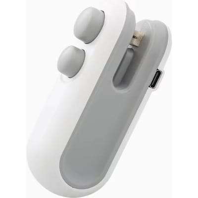 Vacuümzak Verzegelmachine Plastic Verpakking Sealer Zakken Clip Zak Handheld Sealer Voedselverpakking Hitte Sealer Voor Thuis white