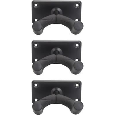 3 Stuks Gitaar Muurbeugel Hanger Haak Beugel IJzeren Metalen Houder voor Bas Volin met Accessoires gray