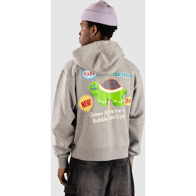 A.LAB Jerry Gang Popsicles Boxy Zip Hoodie grijs