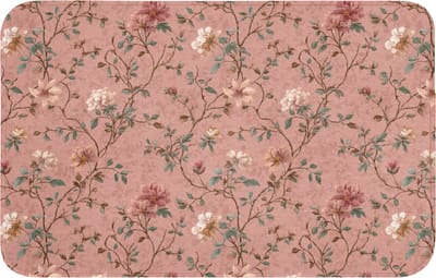 WC mat 80x50 cm - Antislip - Botanisch - Bloemen - Roze - Toiletmat - Vloermat - Douchemat - Toilet tapijt - Toiletmatten