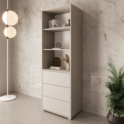 Meubella - Boekenkast Gideon - Beige - 60 cm