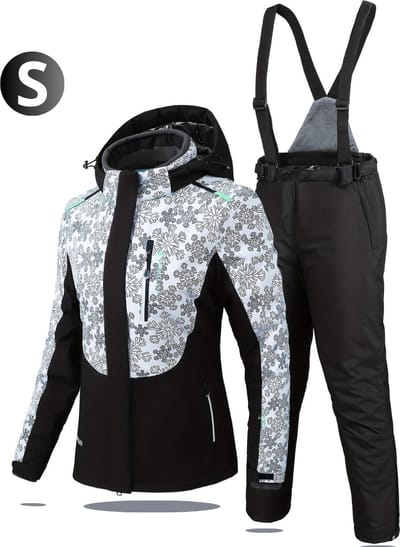 Bovista Ski Suit - Skipak - SkiBroek - Wintersport - Skijas - Dames - 2-Delig - Zwart - Maat S