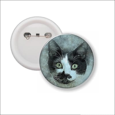 Button Met Speld - Kat