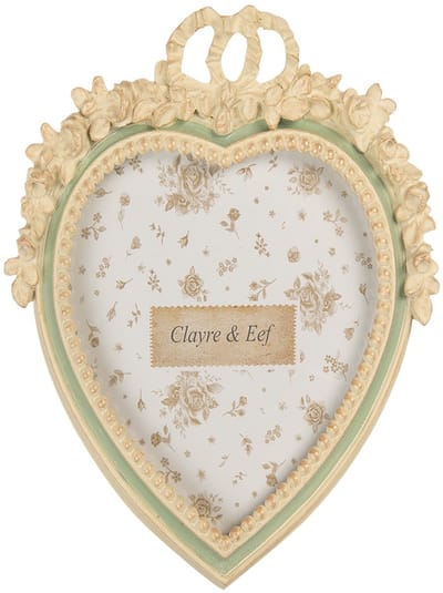 Clayre & Eef Fotolijst 13x18 cm Beige Groen Kunststof