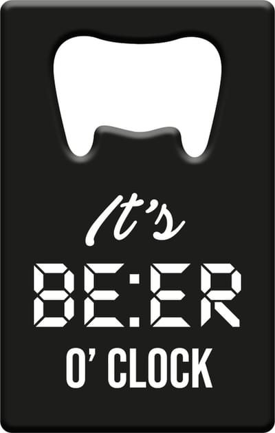 Metal beer opener - Beer o'clock