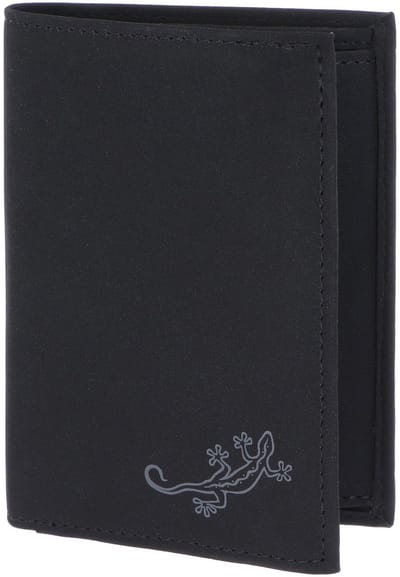 oxmox portemonnee New Cryptan RFID Protect Kombibörse Lizard 2.0 Print Grey Black zwart
