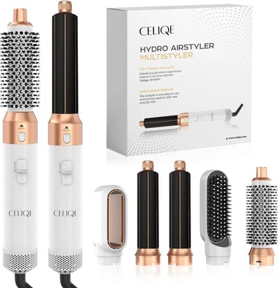 CELIQE™ Föhnborstel - Airstyler - Krulborstel - Krultangen - 5 in 1 Multistyler - Wit