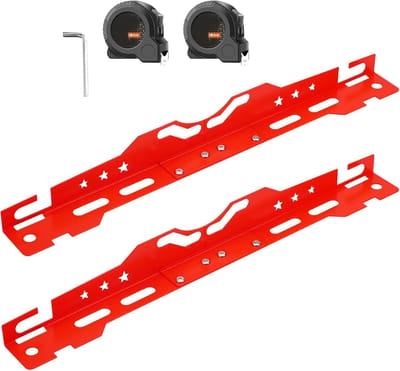 Spooruitlijningsgereedschap Set - Wiel uitlijnen - Voertuigonderhoud - Robuuste staalconstructie - 29.1 x 9.2 x 9.1 cm - Rood