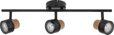 LEDVANCE DECOR SPOT CORK, 3 x 3,4W, 690lm, zwart, spot, verstelbare koppen, veelzijdig gebruik, interieurspot, vervangbare ledlampen, dimbaar, warm witte lichtkleur, GU10