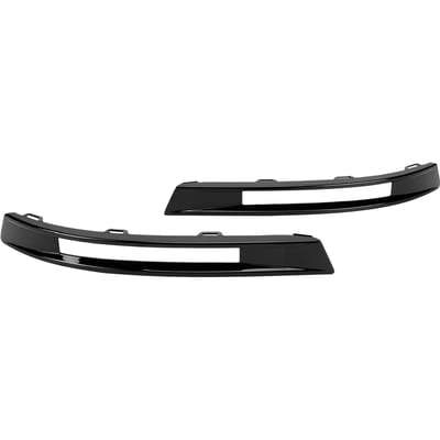 2 stuks Voorste Mistlichtlijst Trim Vervanging voor W204 AMG C63 2011 2014 Dagrijverlichting Trim Rand Glanzend Zwart