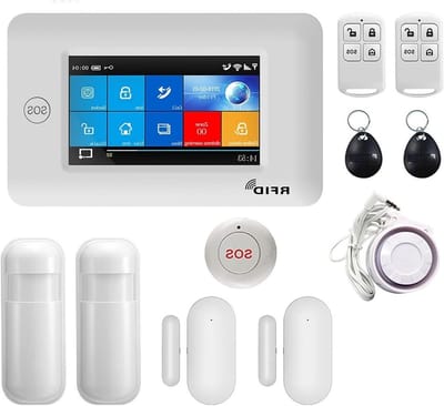 Alarmsysteem Kit - Woning Beveiliging - Huis Beveiligen - App Bediening - 4.3 Inch Touchscreen - Zwart