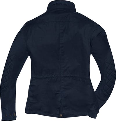 Merlin Buxton II Dames Marine Blauw Wax Motorjas - Jas