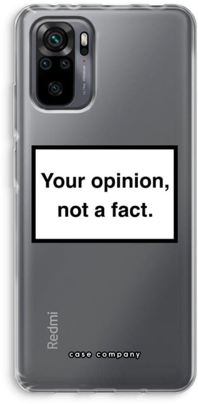 Case Company® - Hoesje geschikt voor Xiaomi Redmi Note 10 Pro hoesje - Your opinion - Soft Cover Telefoonhoesje - Bescherming aan alle Kanten en Schermrand