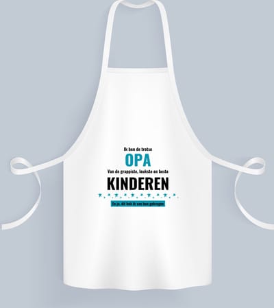 Akyol - ik ben de trotste opa van de grappigste, leukste en beste kinderen, en ja dit heb ik van hun gekregen Keukenschort - Opa - de trotste opa - verjaardag - verjaardagscadeau - cadeau - cadeautje voor opa - opa artikelen - gift - 82 bij 71 cm