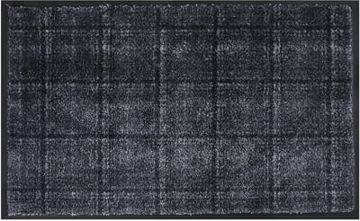 MD Entree - Deurmat - Schoonloopmat - Soft&Design - 55 x 90 cm - Blocks Antraciet - Vloerkleed - Met antislip - Machine wasbaar - Vocht absorberend - Hoge dichtheid 600gr/m2