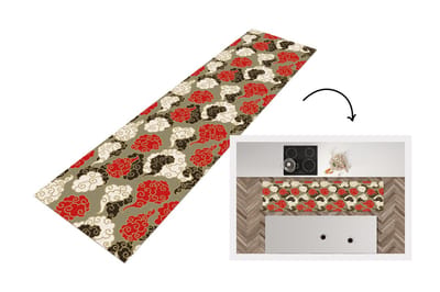 Keukenloper - Loper keuken - Wolken - Azië - Patroon - Japan - 200x50 cm - Keukenloper vinyl