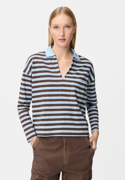 camel active Longsleeve met borstzak - Maat - Bruinwomenswear-XXS