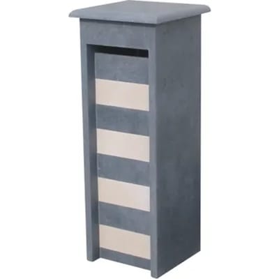 Brievenbus Alicante Hat Blue & White - Natuursteen - Blauwe Hardsteen - 34x103x34cm