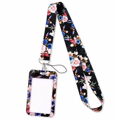 Travel Cords - Keycord met Badgehouder & Telefoonkoord – 3-in-1 Lanyard – Rozen – Afneembare Pashouder – ID Kaarthouder – Telefoonkoord