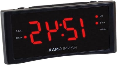 Wekker Radio - Digitale Klok - Wakker Worden - Dubbel Alarm - 1.2 Inch Display - Zwart