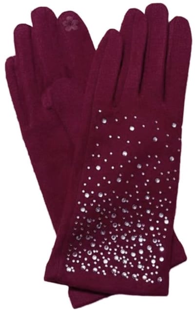 Dailygoods- Winterhandschoenen Dames - Verdikte Warme Handschoenen - Touchscreen - Retro Handschoenen - Outdoor Thermische Handschoenen - Lengte 22,5 cm - Dameshandschoenen