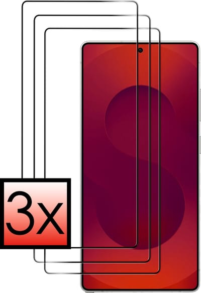 Screenprotector - 3 Stuks - Geschikt voor Samsung Galaxy S25 Ultra - Full Cover - Beschermglas - Gehard Glas - Tempered Glass - Screen Protector