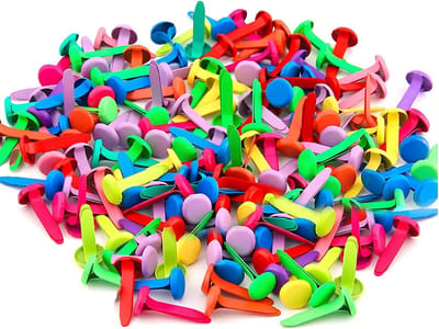 150 Stuks Cotter Pins voor Creatieve Projecten - Metalen Klemmen voor Scrapbooking, DIY en Papercrafts (8 x 16 mm, Multicolor)
