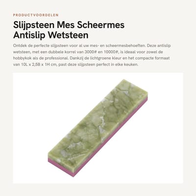 Dailygoods- Slijpsteen Antislip - Slijpsteen voor Messen - Wetsteen - Polijstgereedschap - Twee Kanten - 10000#/3000# Grit