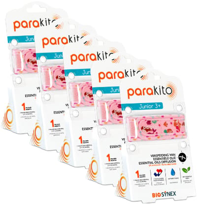 Parakito Navulbaar Anti-Muggen Armband Junior - Zeemeermin 5 stuks - Navulbaar - Langdurige Bescherming - Insectenwerend