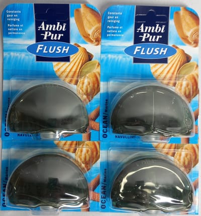 Ambi Pur Flush - Ocean/Marine - 55 ml - Toiletblokken - Toiletverfrisser -Navulling - Refill - Voordeel Set 4 stuks