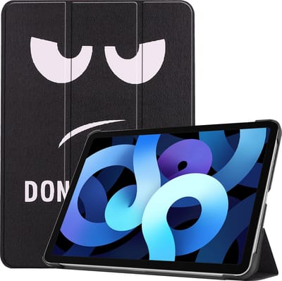 Hoesje - Geschikt voor Apple iPad Air 5 (2022) - 10.9 inch - 5e Generatie - M1 - Dun & Stevig - Hardcover Book Case - Trifold Bookcase Hoes - Hard Cover - Tablethoes - Don't Touch Me
