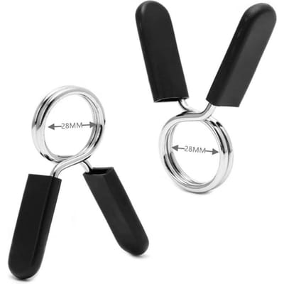 1 Paire 25/28/30 mm Pince pour Barre d'Haltères Clips Colliers à Ressort Gym Poids Haltère Verrou Standard Kit d'Haltères Fitness Musculation