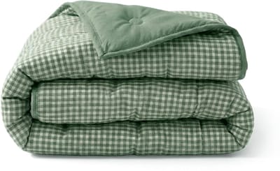 HappyBed Dekbed zonder overtrek 240x200 - Wasbaar Dekbed - Bedrukt dekbed zonder hoes - Hoesloos Dekbed - Lits Jumeaux - Groen