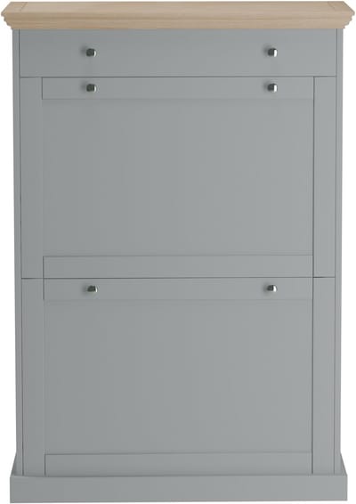 Binz-Schoenenkast - 2 Kleppen 1 Lade - Grijs Eikenlook